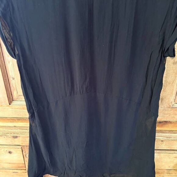 AllSaints US 0 / UK 4 Black Cheyne‎ Shirt Blouse Button Front - Picture 9 of 9